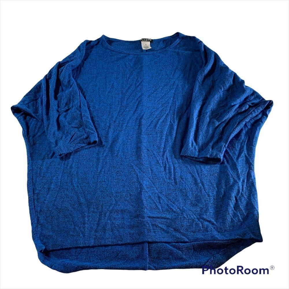 3/4 sleeve blue top fig & blue size small